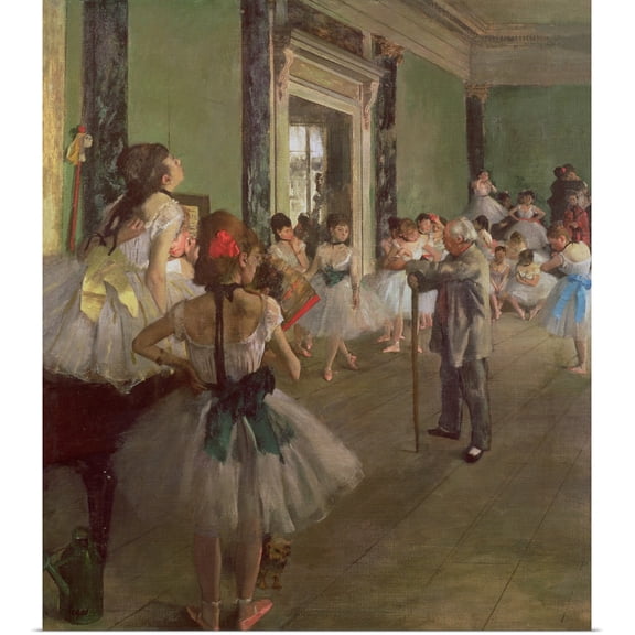 Great BIG Canvas | Rolled Edgar Degas Poster Print entitled The Dancing Class, c.1873 76
