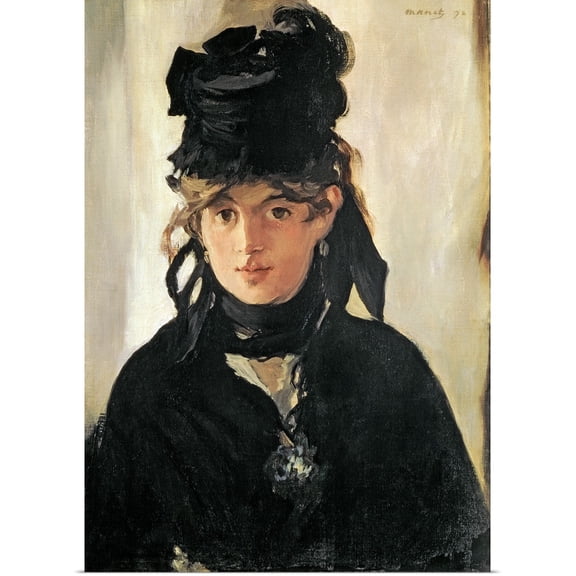 Great BIG Canvas | Rolled Edouard (1832-1883) Manet Poster Print entitled Berthe Morisot with a Bouquet of Violets, 1872