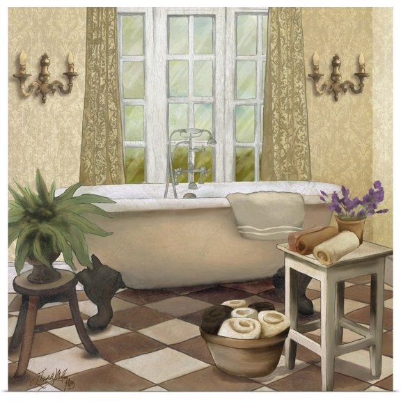 Great BIG Canvas | Rolled Elizabeth Medley Poster Print entitled French Bath I
