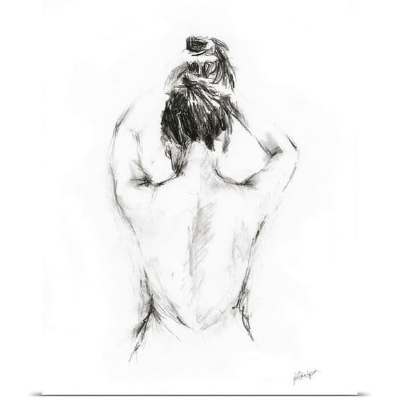 Great BIG Canvas | Rolled Ethan Harper Poster Print entitled Back Study I