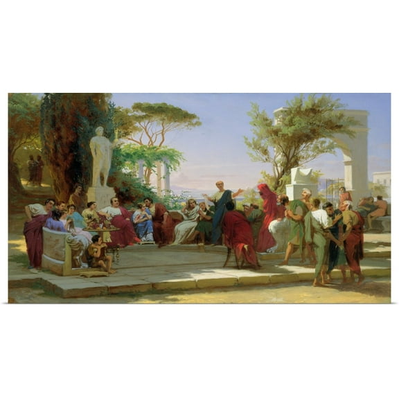 Great BIG Canvas | Rolled Fedor (1827-1902) Bronnikov Poster Print entitled Horatius Reading his Satires to Maecenas, 1863