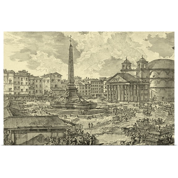Great BIG Canvas | Rolled Giovanni Baptista Piranesi Poster Print entitled Piranesi View of Rome V