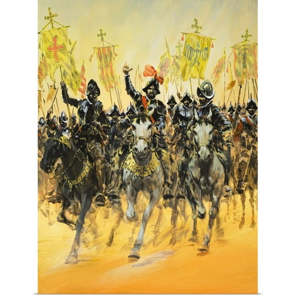 Great BIG Canvas | Rolled Graham Coton Poster Print entitled Spanish Conquistadors