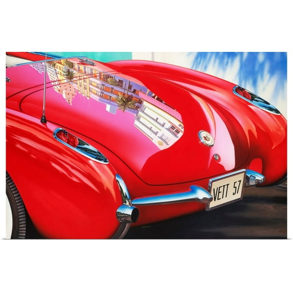 Great BIG Canvas | Rolled Graham Reynolds Poster Print entitled '57 Corvette