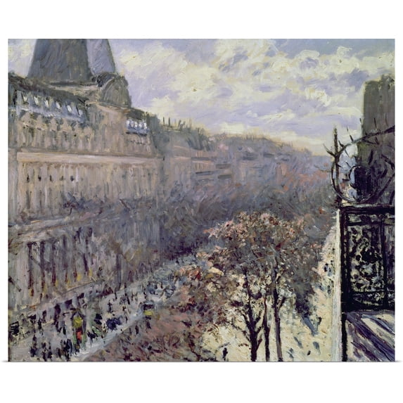 Great BIG Canvas | Rolled Gustave Caillebotte Poster Print entitled Boulevard des Italiens, c.1880