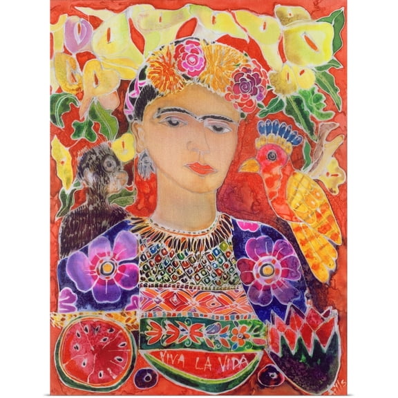 Great BIG Canvas | Rolled Hilary Simon Poster Print entitled Respects to Frida Kahlo, 2002