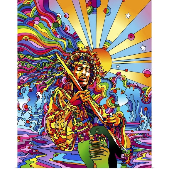 Great BIG Canvas | Rolled Howie Green Poster Print entitled Jimi  Colo