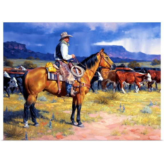 Great BIG Canvas | Rolled Jack Sorenson Poster Print entitled Great American Cowboy
