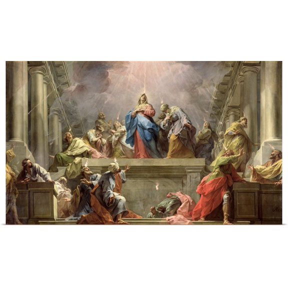 Great BIG Canvas | Rolled Jean (1732-1797) Restout Poster Print entitled Pentecost, 1732