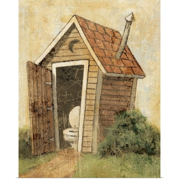 Great BIG Canvas | Rolled John Zaccheo Poster Print entitled Outhouse II