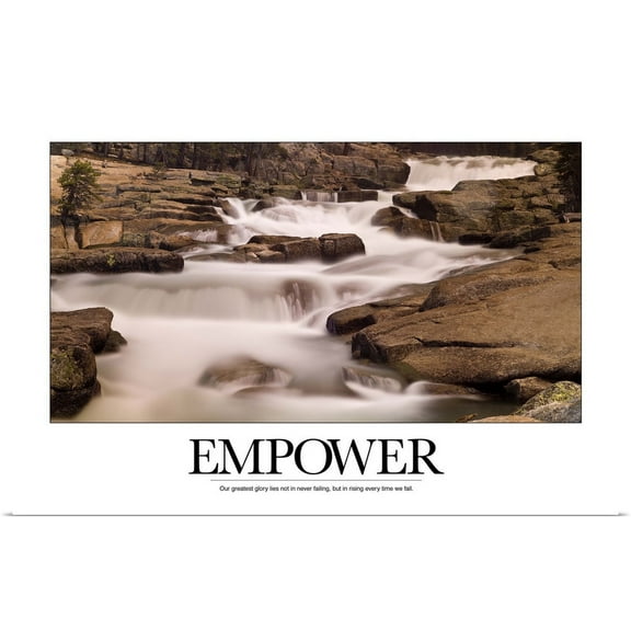 Great BIG Canvas | Rolled Kate Lillyson Poster Print entitled Inspirational Poster:  Our greatest glory lies not in never failing