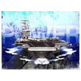 thumbnail image 1 of Great BIG Canvas | Rolled Kate Lillyson Poster Print entitled Military Grunge Poster: Power. The aircraft carrier USS Dwight D. Eisenhower, 1 of 4