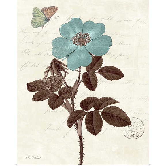 Great BIG Canvas | Rolled Katie Pertiet Poster Print entitled Touch of Blue II