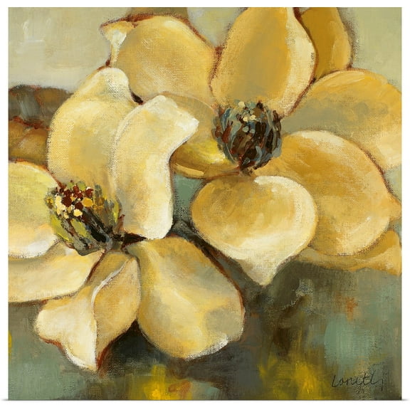Great BIG Canvas | Rolled Lanie Loreth Poster Print entitled Magnolias After the Rain II