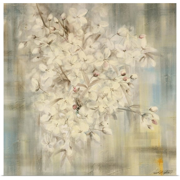 Great BIG Canvas | Rolled Li Bo Poster Print entitled White Cherry Blossom I