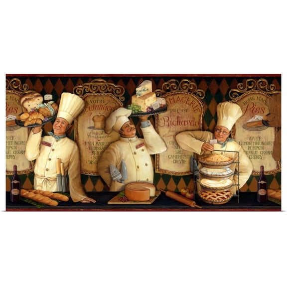 Great BIG Canvas | Rolled Lisa Audit Poster Print entitled Three Chefs
