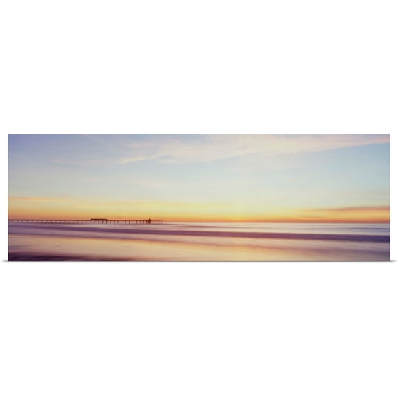 Great BIG Canvas | Rolled Luc Lavergne Poster Print entitled Sunset At Ocean Beach, San Diego, California