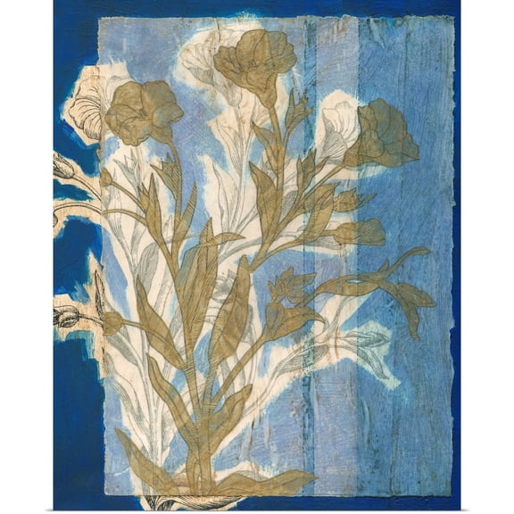 Great BIG Canvas | Rolled Megan Meagher Poster Print entitled Santorini Floral II