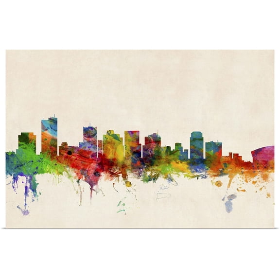 Great BIG Canvas | Rolled Michael Tompsett Poster Print entitled Phoenix Arizona Skyline