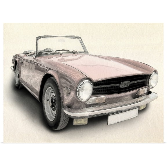 Great BIG Canvas | Rolled Michael Tompsett Poster Print entitled Triumph TR6