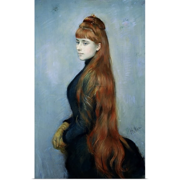 Great BIG Canvas | Rolled Paul Cesar (1859-1927) Helleu Poster Print entitled Portrait of Mademoiselle Alice Guerin