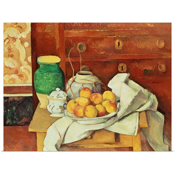 Great BIG Canvas | Rolled Paul Cezanne Poster Print entitled Still Life with a Chest of Drawers, 1883 87