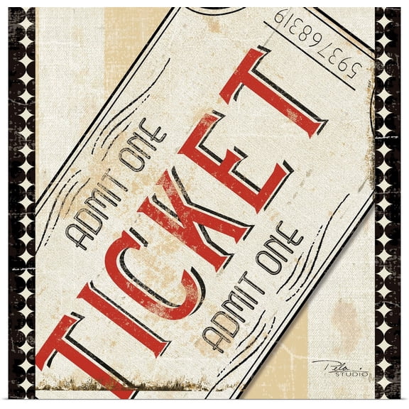 Great BIG Canvas | Rolled Pela Studio Poster Print entitled Admit One with Border