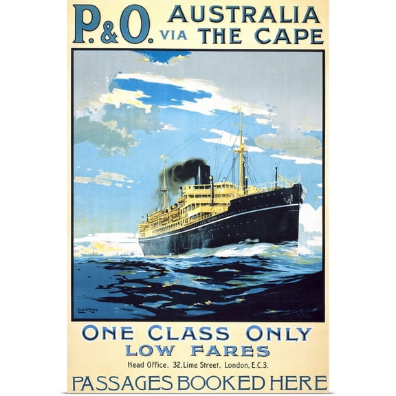 Great BIG Canvas | Rolled Poster Print entitled Vintage Advertising Poster - P.