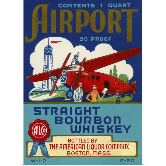 Great BIG Canvas | Rolled Print Collection Poster Print entitled Airport Bourbon Whiskey
