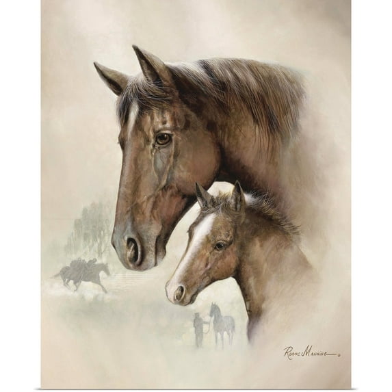 Great BIG Canvas | Rolled Ruane Manning Poster Print entitled Race Horse I