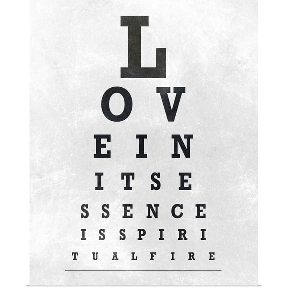 Great BIG Canvas | Rolled SD Graphics Studio Poster Print entitled Eye Chart Typography I