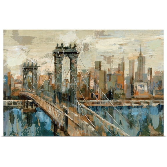 Great BIG Canvas | Rolled Silvia Vassileva Poster Print entitled New York View