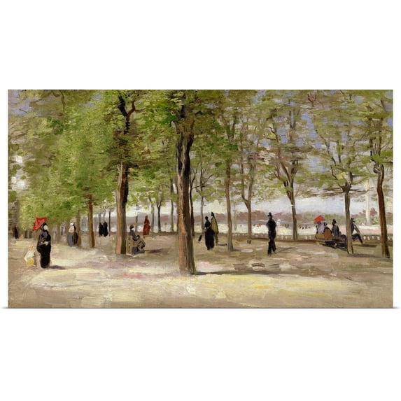 Great BIG Canvas | Rolled Vincent (1853-1890) van Gogh Poster Print entitled Terrace in the Luxembourg Garden, 1886
