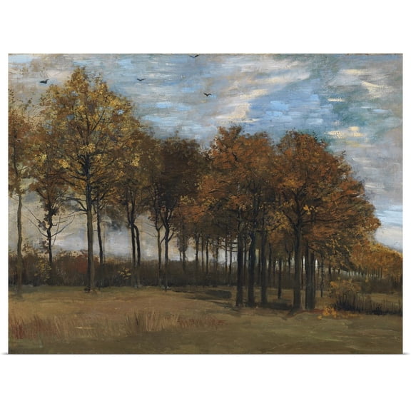 Great BIG Canvas | Rolled Vincent Van Gogh Poster Print entitled Autumn Landscape, c.1885