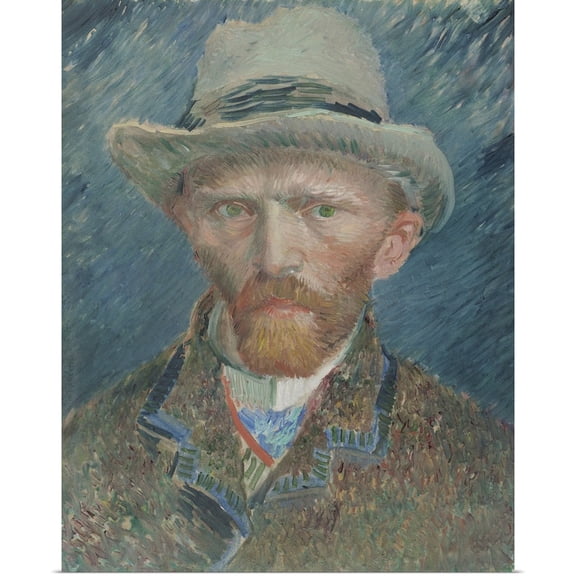 Great BIG Canvas | Rolled Vincent Van Gogh Poster Print entitled Self Portrait, 1887