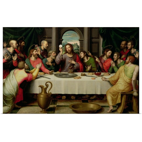 Great BIG Canvas | Rolled Vincente (1510-1579) Macip Poster Print entitled The Last Supper