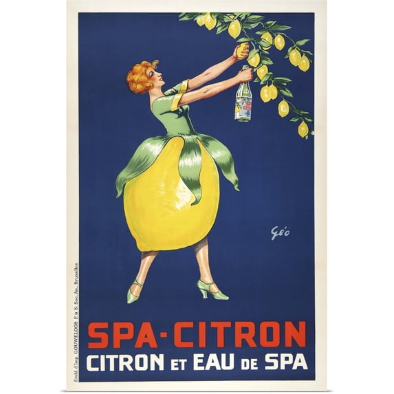 Great BIG Canvas | Rolled Vintage Apple Collection Poster Print entitled Spa Citron - Vintage Advertisement