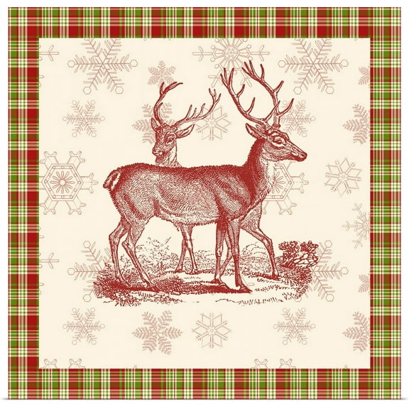 Great BIG Canvas | Rolled Vision Studio Poster Print entitled Reindeer Toile I