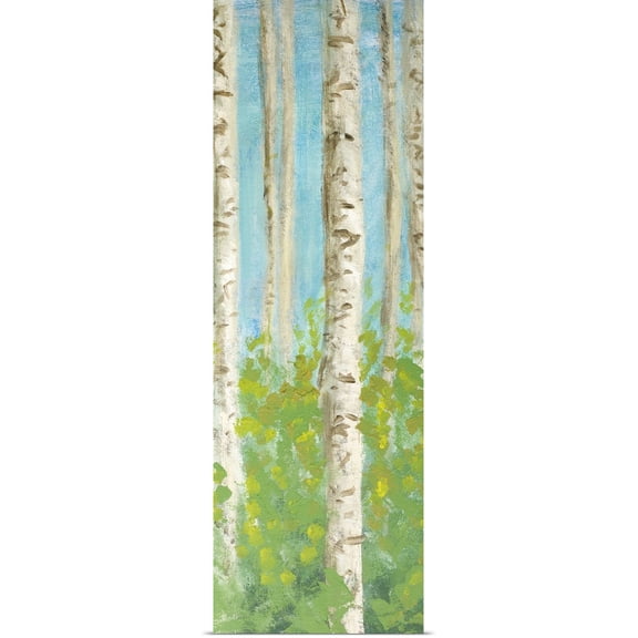 Great BIG Canvas | Rolled Walt Johnson Poster Print entitled Vibrant Birchwood II