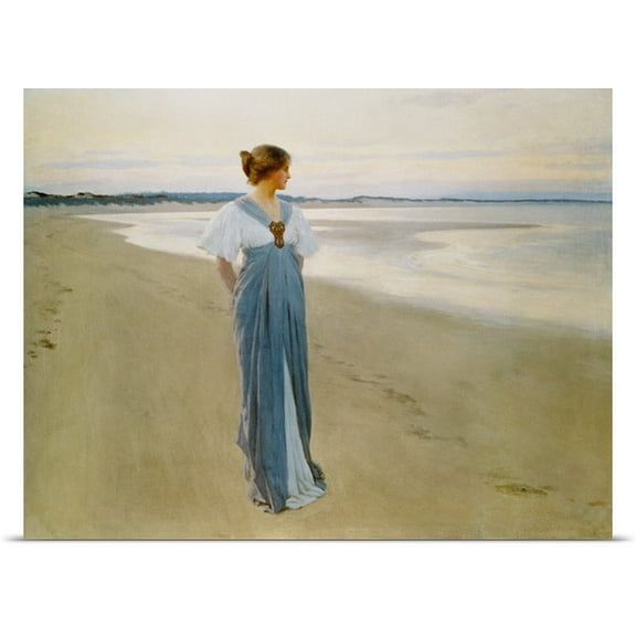 Great BIG Canvas | Rolled William Henry Margetson Poster Print entitled The Seashore, 1900
