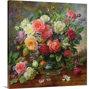 Great BIG Canvas | "Roses - The Perfection of Summer" Canvas Wall Art - 30x30