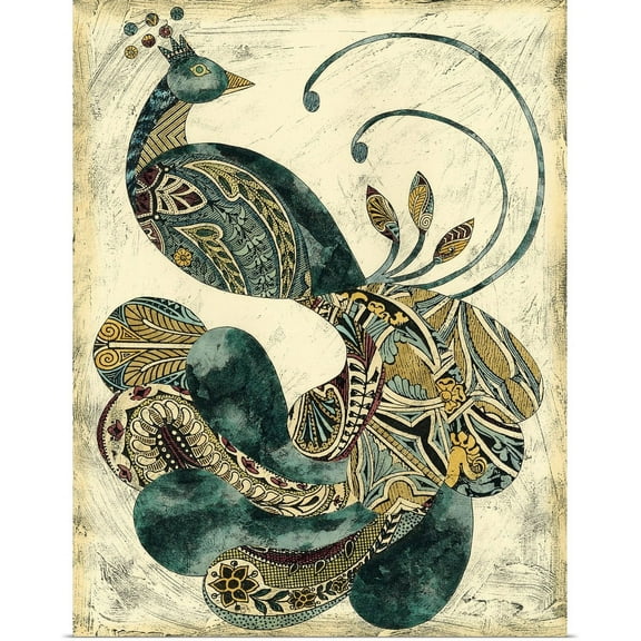 Great BIG Canvas | "Royal Peacock I" Art Print - 24x30