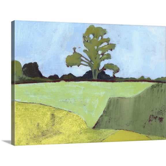 Great BIG Canvas | "Rustic Patchwork II" Canvas Wall Art - 24x18