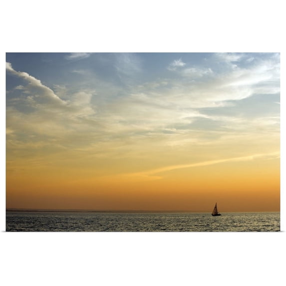 Great BIG Canvas | "Sailboat On Lake Ontario, St. Catherines, Ontario, Canada" Art Print - 24x16