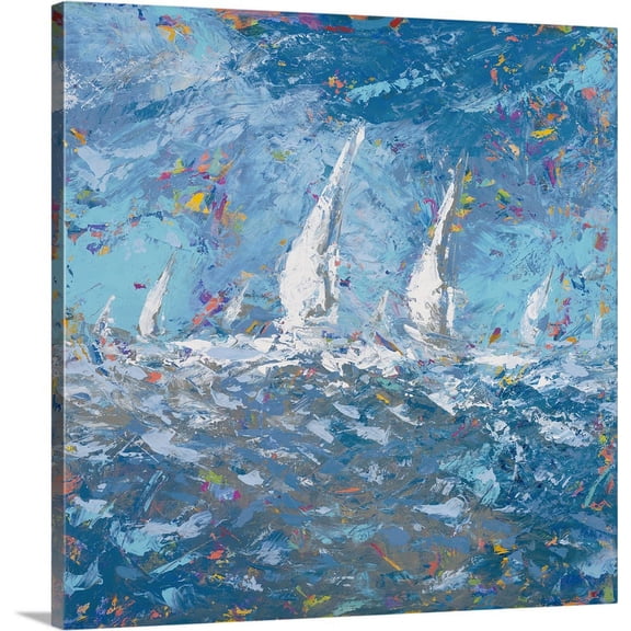 Great BIG Canvas | "Sailing I" Canvas Wall Art - 30x30