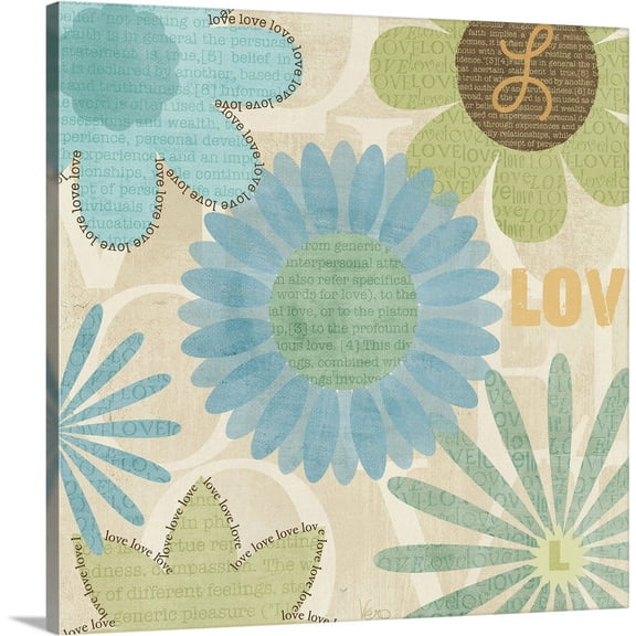 Great BIG Canvas | "Say it with Flowers II" Canvas Wall Art - 16x16