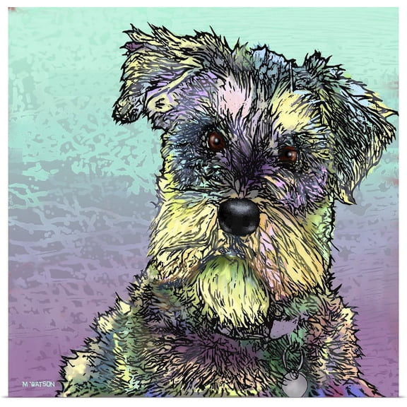 Great BIG Canvas | "Schnauzer I" Art Print - 16x16