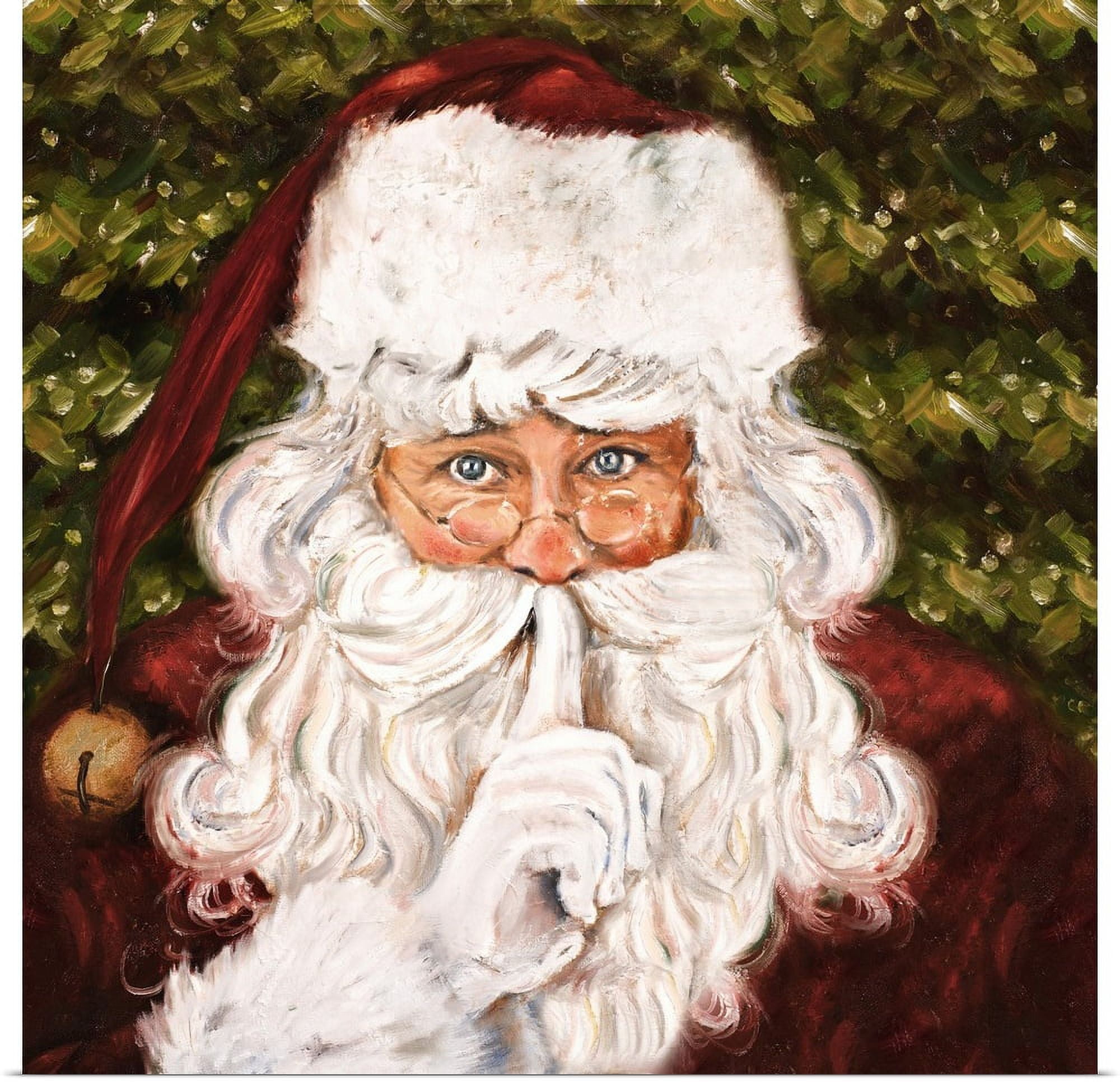 Santa Pre Drawn Canvas Kids Painting Kit Santa Clause & 