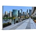 thumbnail image 1 of Great BIG Canvas | "Sidewalk Skyline River" Canvas Wall Art - 36x24, 1 of 2