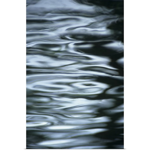 Great BIG Canvas | "Silver Water Ripples And Light Reflections" Art Print - 20x30